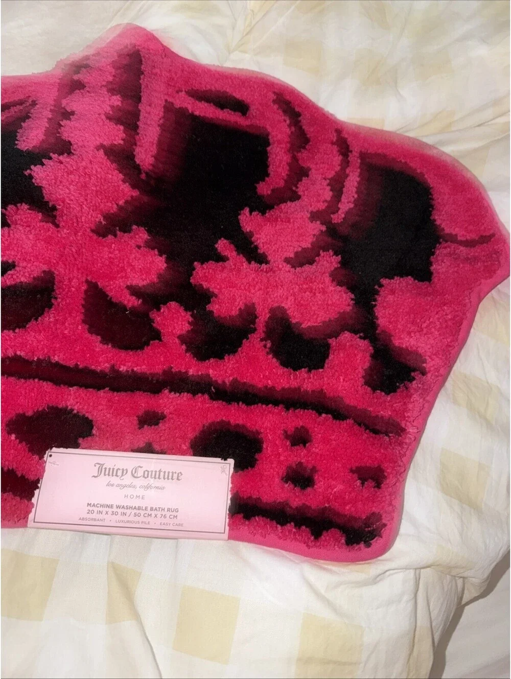 Juicy Couture pink Crown Bath Rug